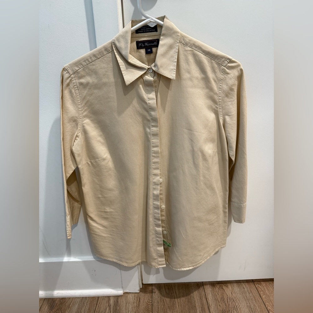 Faconnable Beige Checkered Shirt